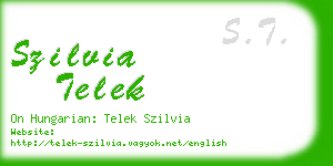 szilvia telek business card